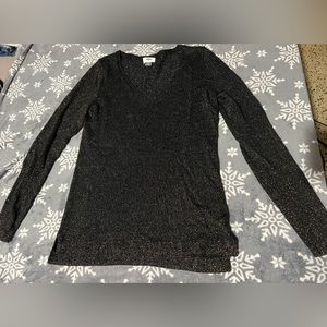 Sparkly vneck long sleeve